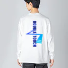 ドリブルTシャツのD-StudioのドリブルTシャツ：ダブルタッチ改 ビッグシルエットロングスリーブTシャツ