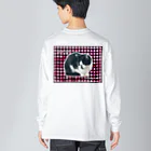 nekousagi*∩..∩のドット柄ピンク系ハナちゃん【ロゴ入り】 Big Long Sleeve T-Shirt