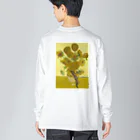 HermannStrasseのゴッホとニシアフリカトカゲモドキ：バックプリント Big Long Sleeve T-Shirt