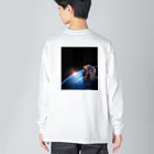 dog_sudaの宇宙ムサシ ビッグシルエットロングスリーブTシャツ