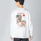 Siderunの館 B2の【両面プリント】錦の龍と虎 Big Long Sleeve T-Shirt