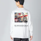 9INEHEADSのREV_Black ビッグシルエットロングスリーブTシャツ