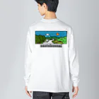 コウシュウペンの山梨の風景 ビッグシルエットロングスリーブTシャツ