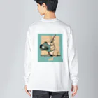 株式会社虎徹の手書きロゴ＆虎徹カメライラスト Big Long Sleeve T-Shirt