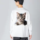 幸運を呼ぶ幸せ丸出しショップの幸運を呼ぶ可愛いネコちゃん Big Long Sleeve T-Shirt