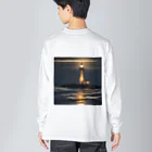 夜景ショップの幻想的な灯台のグッズ Big Long Sleeve T-Shirt