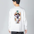 万年素人ショップの黒帯テコンドー女子 Big Long Sleeve T-Shirt