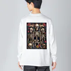 Skull sectionのドクロと薔薇 ビッグシルエットロングスリーブTシャツ