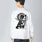 BaRiのインディアン×ボーダーコリー Big Long Sleeve T-Shirt