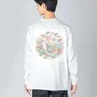 NATTOMOのキュートなマーメイド Big Long Sleeve T-Shirt