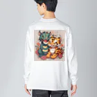 enryuu'sCLUBのPrettywithタイガー＆ドラゴン Big Long Sleeve T-Shirt