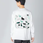 ANTARESの動物のシルエットや抽象的な形状を組み合わせ Big Long Sleeve T-Shirt