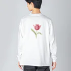 Q_kyuのアンティークチューリップ Big Long Sleeve T-Shirt