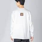 FLOWERアニマルのロココFLOWERキャットコスモス Big Long Sleeve T-Shirt