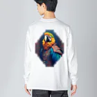 KYūのペイズリーオウム Big Long Sleeve T-Shirt