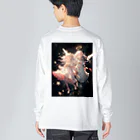 AQUAMETAVERSEのワクワクしながら宇宙の外に旅立つ天使たち アメジスト 2846 Big Long Sleeve T-Shirt