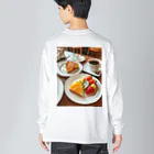 AQUAMETAVERSEのティータイム アメジスト 2846 Big Long Sleeve T-Shirt