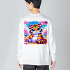 ふわもこパラダイスの虎のハナミチ Big Long Sleeve T-Shirt