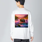 OHANA_087のアラスカのグリズリー Big Long Sleeve T-Shirt