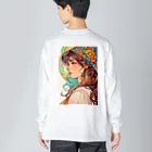 AQUAMETAVERSEのアメジスト姫 アメジスト 2846 ビッグシルエットロングスリーブTシャツ