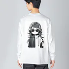 owl's shopのツートーンしてみたり Big Long Sleeve T-Shirt