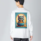 AQUAMETAVERSEのスパゲティーが美味しい アメジスト 2846 Big Long Sleeve T-Shirt