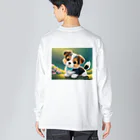 InkCraftsのかわいい子犬 Big Long Sleeve T-Shirt