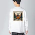 TM Designersの夕森キャンプファイヤー Big Long Sleeve T-Shirt