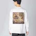 JapaneseArt Yui Shopの古代人の未来設計 Big Long Sleeve T-Shirt