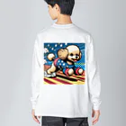 G線上のシュナウザーのアクション・プードル！自由の疾走 Big Long Sleeve T-Shirt