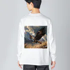 ドライバーの大自然の中の鷲 Big Long Sleeve T-Shirt