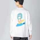 many to qualityのアイスクリーム（小学生画伯） ビッグシルエットロングスリーブTシャツ