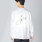 引き弱のコーヒーぶちまき猫様 Big Long Sleeve T-Shirt