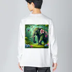 totetunのゆりゆるゾウさん Big Long Sleeve T-Shirt