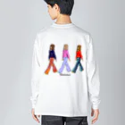 Wakameleonのレトロガール Big Long Sleeve T-Shirt