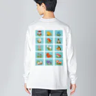 まるっとすーの色々きのこ（背面プリント） Big Long Sleeve T-Shirt