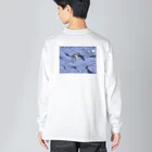 ナイロドノのぎゅうぎゅうオオサンショウウオ　くすみブルー Big Long Sleeve T-Shirt