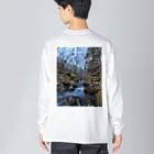 MountNatureの川 Big Long Sleeve T-Shirt