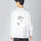 _vo_von_illustの一輪の花 ビッグシルエットロングスリーブTシャツ