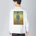 nidan-illustrationの"美人画" 1-#2 ビッグシルエットロングスリーブTシャツ