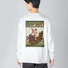 nidan-illustrationの"cow boy"(武者絵) #2 ビッグシルエットロングスリーブTシャツ
