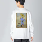 nidan-illustrationの"bmx samurai" #2 ビッグシルエットロングスリーブTシャツ