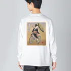 nidan-illustrationの"双輪車娘之圖會" 5-#2 ビッグシルエットロングスリーブTシャツ