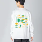 でおねの食べ物だって色々ある ビッグシルエットロングスリーブTシャツ