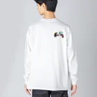 𝙈𝙊𝙈𝙊'𝙨 𝙎𝙝𝙤𝙥のホログラム & レトロpanda-02 Big Long Sleeve T-Shirt