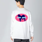 春風工房のLOVE AKITA ピンク Big Long Sleeve T-Shirt