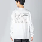 SANKAKU DESIGN STOREの裏/B ハッピーサモエドセット！ Big Long Sleeve T-Shirt