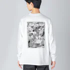 ZIGZIG CIDER GRAPHICのいろんな所にいろんな顔 Big Long Sleeve T-Shirt