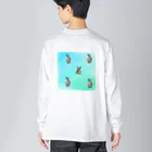 ふてくされうさぎ善のうさぎの善 Big Long Sleeve T-Shirt