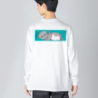 アライグマ製作所（SUZURI)のしぐれちゃんがマスクあずかってくれる Big Long Sleeve T-Shirt